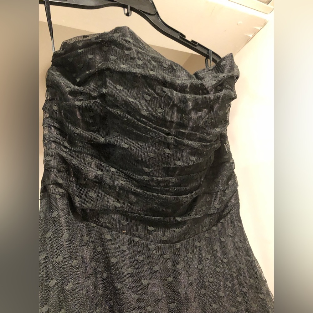 Jessica Mclintock black lace black polka dot flare mid length dress
- size 7